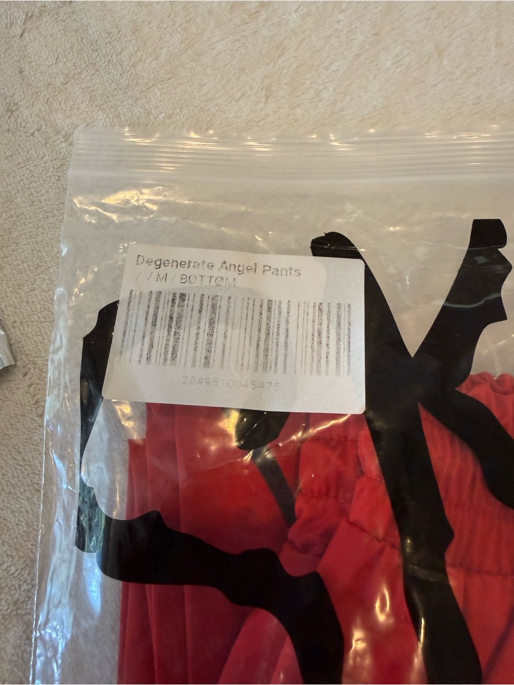 NWT✨ SKOOT Degenerate Angel Pants Red Graphic Techwear Joggers Medium - Picture 8 of 11